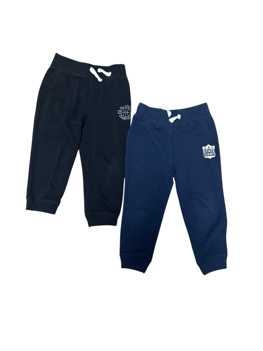 The Children's Place Black & Navy Twin Pack Jogger Pants Size 3T
